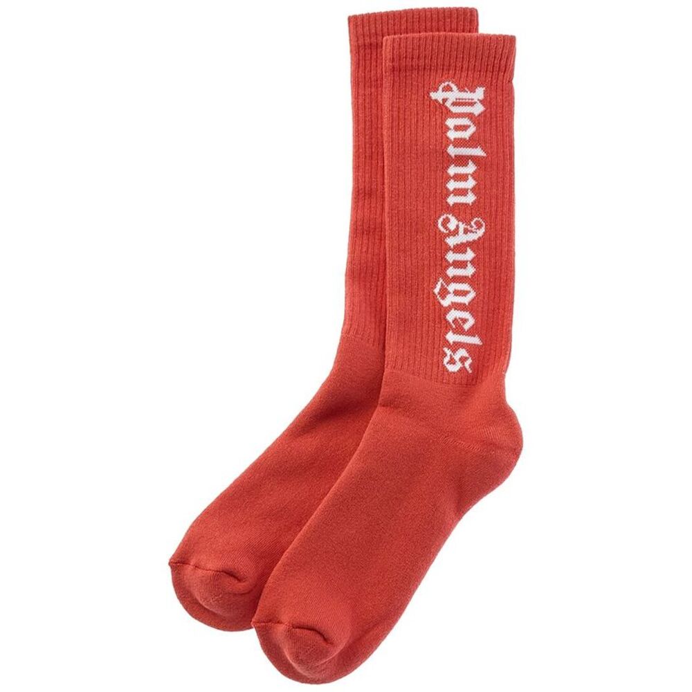 Palm Angels Logo Socks, Red
